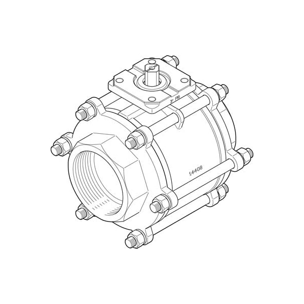 Festo Ball Valve VZBA-4"-GG-63-T-22-F10-V4V4T VZBA-4"-GG-63-T-22-F10-V4V4T - main